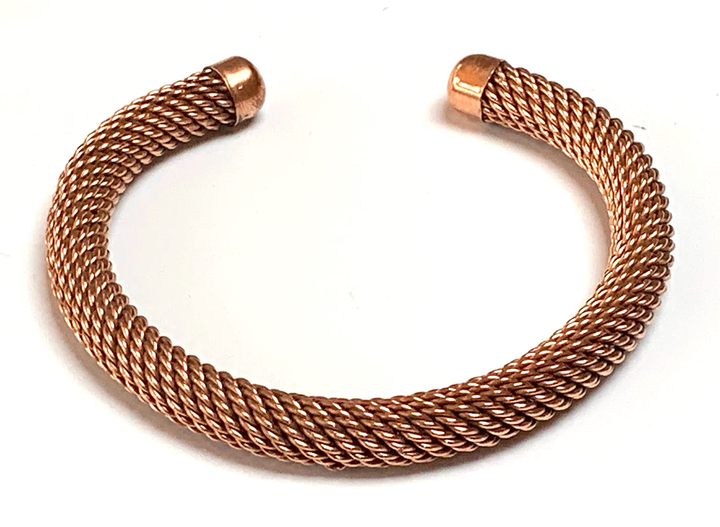 AWAKEN YOUR KUNDALINI Handmade Copper Astadhatu Cuff Bangle Bracelet - 8 mm Thick - Taurus Birthstone - Virgo Astrological Sign - Root Chakra Jewelry