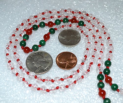Crystal Quartz, Carnelian & Malachite Mala Necklace | GAIA Collection
