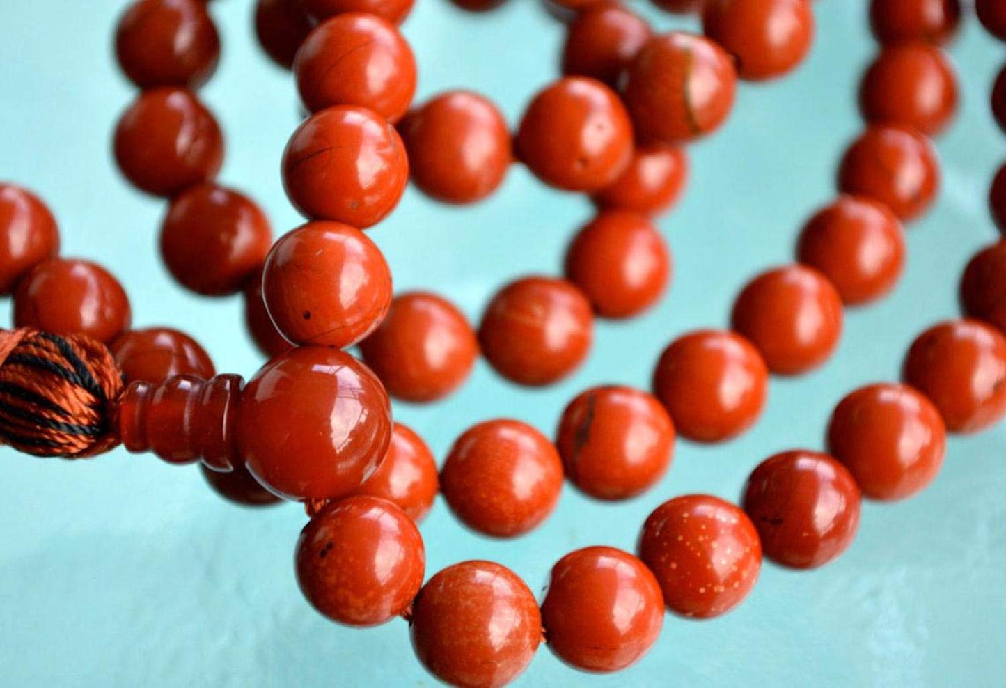Red Jasper mala beads necklace