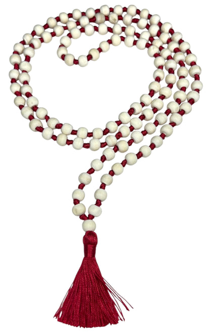 Hand-Knotted Tulsi Mala Beads Necklace – Natural & Ethically Sourced - 8mm 108 Beads – 7 Chakra Colors – Chakra Balancing & All Zodiac Birthstones – Spiritual Jewelry