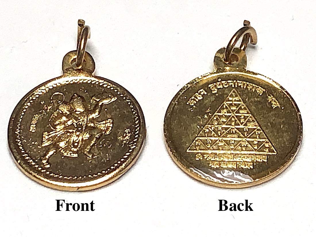 Vaahan Durghatna Yantra Kavach Pendant | Panchdhatu Golden Finish, 1-Inch