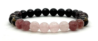 Capricorn Birthstone Bracelet (8mm) - Cultivate Balance & Manifest Dreams - Multi-Chakra Alignment - Wrist Size 7.5 Inches