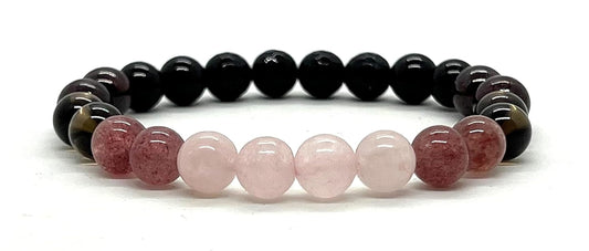 Capricorn Birthstone Bracelet (8mm) - Cultivate Balance & Manifest Dreams - Multi-Chakra Alignment - Wrist Size 7.5 Inches
