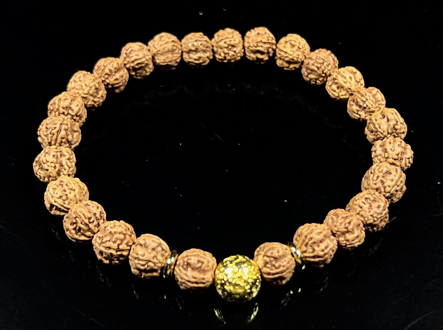 Lava Rock  & Rudraksha Bracelet  | Throat & Root Chakra Healing | Taurus & Libra