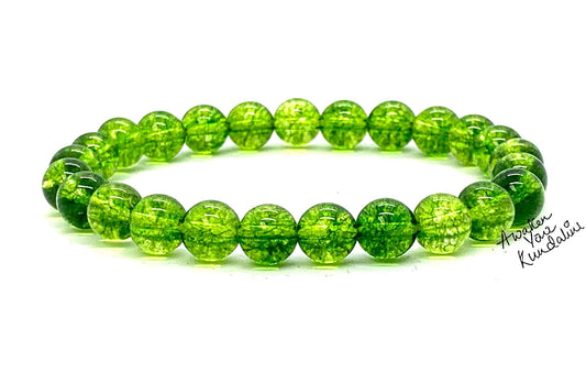 Peridot Stretch Bracelet - August Birthstone for Leo and Virgo - Heart Chakra