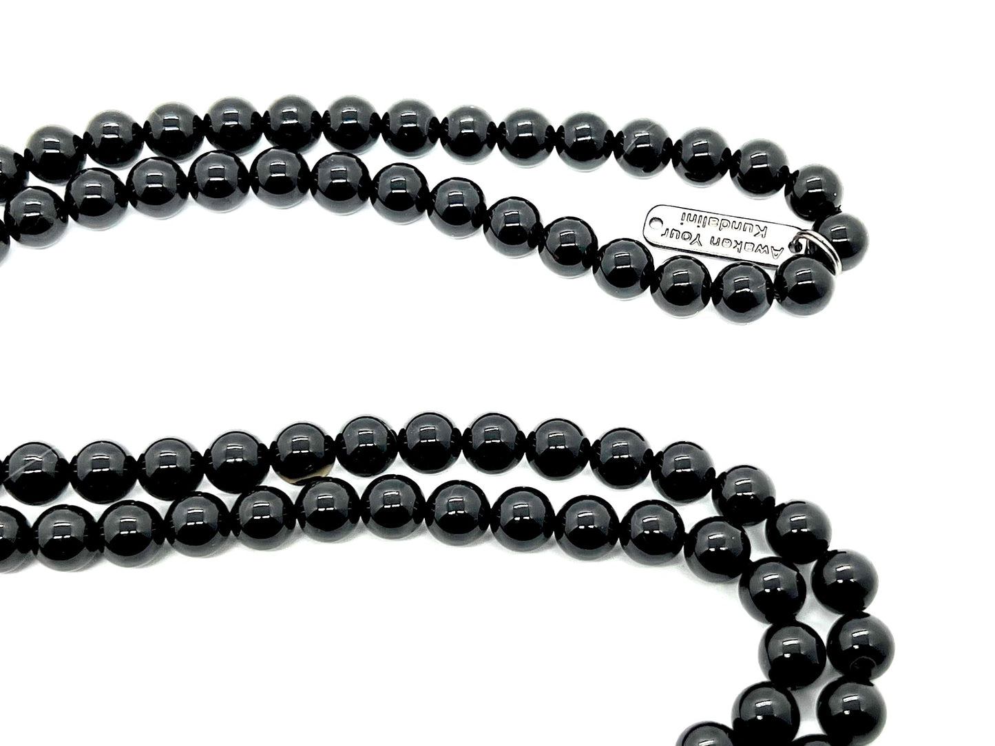 AWAKEN YOUR KUNDALINI Black Tourmaline Mala Necklace - Protection & Inner Peace - Scorpio Birthstone & Root Chakra