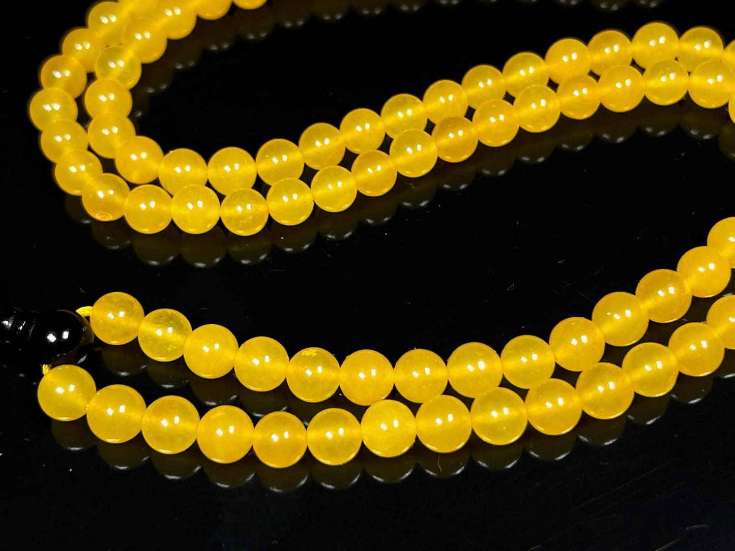 Handmade Agate Mala Beads Necklace with Black Onyx Guru Bead – 108 Beads – 8mm – Multicolor Options – Chakra Balancing & Zodiac Birthstone – Meditation Jewelry