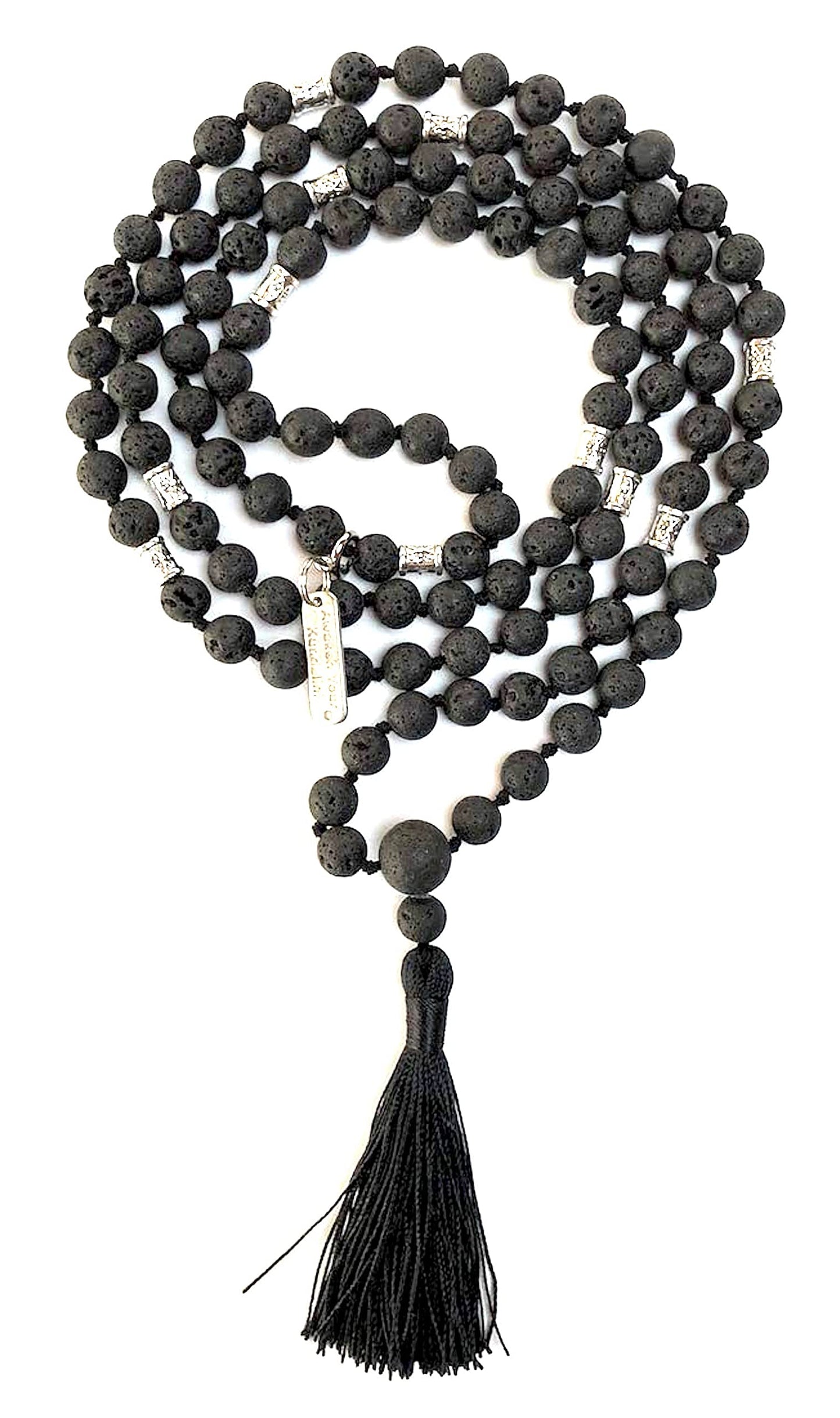 VULCAN Lava Stone Mala Necklace | 108 Beads for Grounding & Strength | 8mm