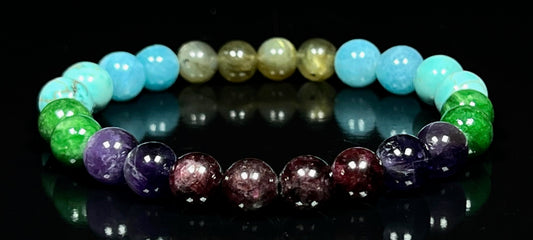 Aquarius Birthstone Stretchable Bracelet (8mm Bead Size) - Embrace Your Aquarian Spirit