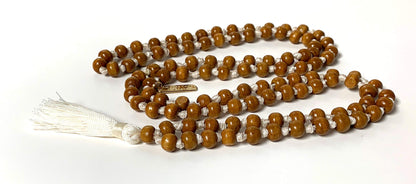 Tulsi Mala Beads Necklace - Hand Knotted - 8 mm 108 Buddhist Prayer Beads - 7th Crown Chakra mala colors