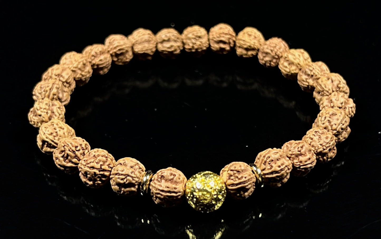 Lava Rock  & Rudraksha Bracelet  | Throat & Root Chakra Healing | Taurus & Libra
