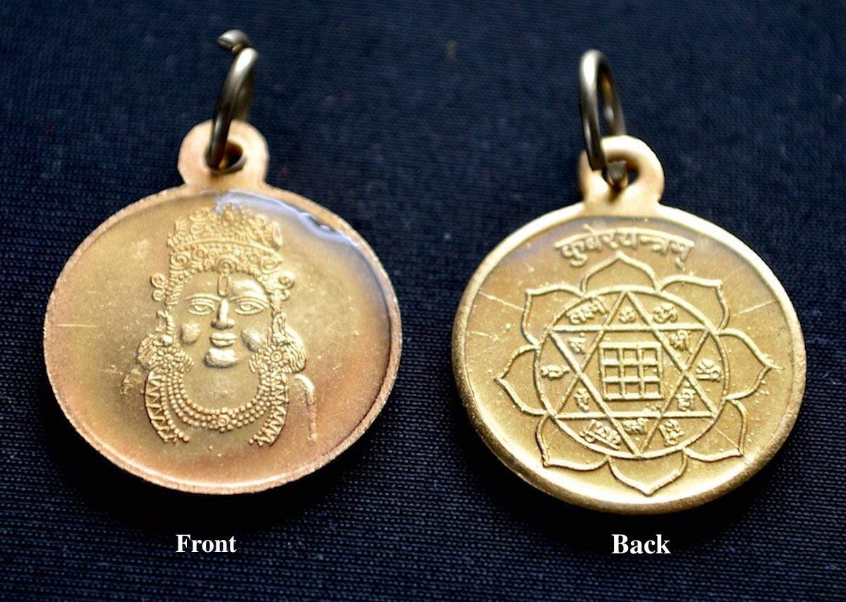 Kuber Yantra Pendant - Ashtadhatu (8 Metals) | 1 Inch | Universal Birthstone, Root Chakra