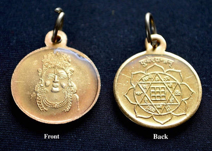Kuber Yantra Pendant - Ashtadhatu (8 Metals) | 1 Inch | Universal Birthstone, Root Chakra