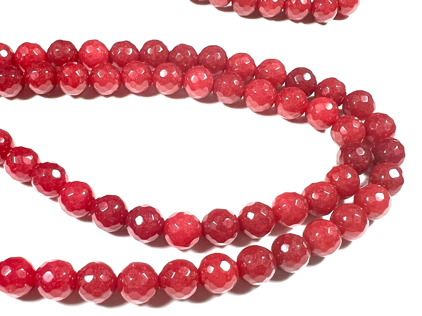Faceted Red Agate Mala Beads Necklace, 8mm 108 Beads – September Birthstone, Virgo Jewelry, Root Chakra