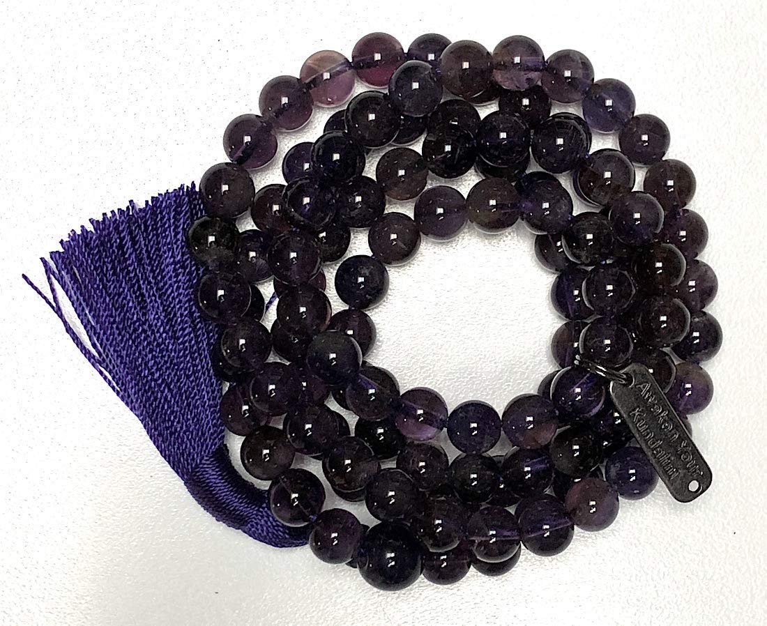 Amethyst Mala Necklace | 6mm 108 Beads | Crown Chakra | SOMA Collection