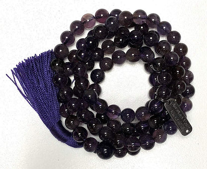 Amethyst Mala Necklace | 6mm 108 Beads | Crown Chakra | SOMA Collection