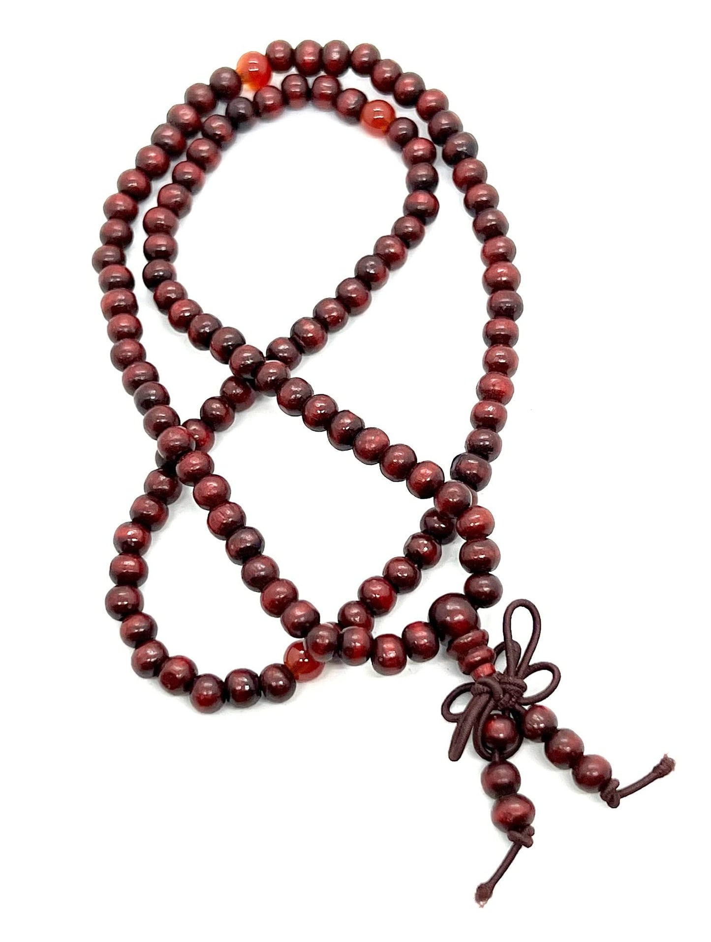 Rosewood Stretch Mala Necklace | 6mm 108 Beads | ARANYA Collection