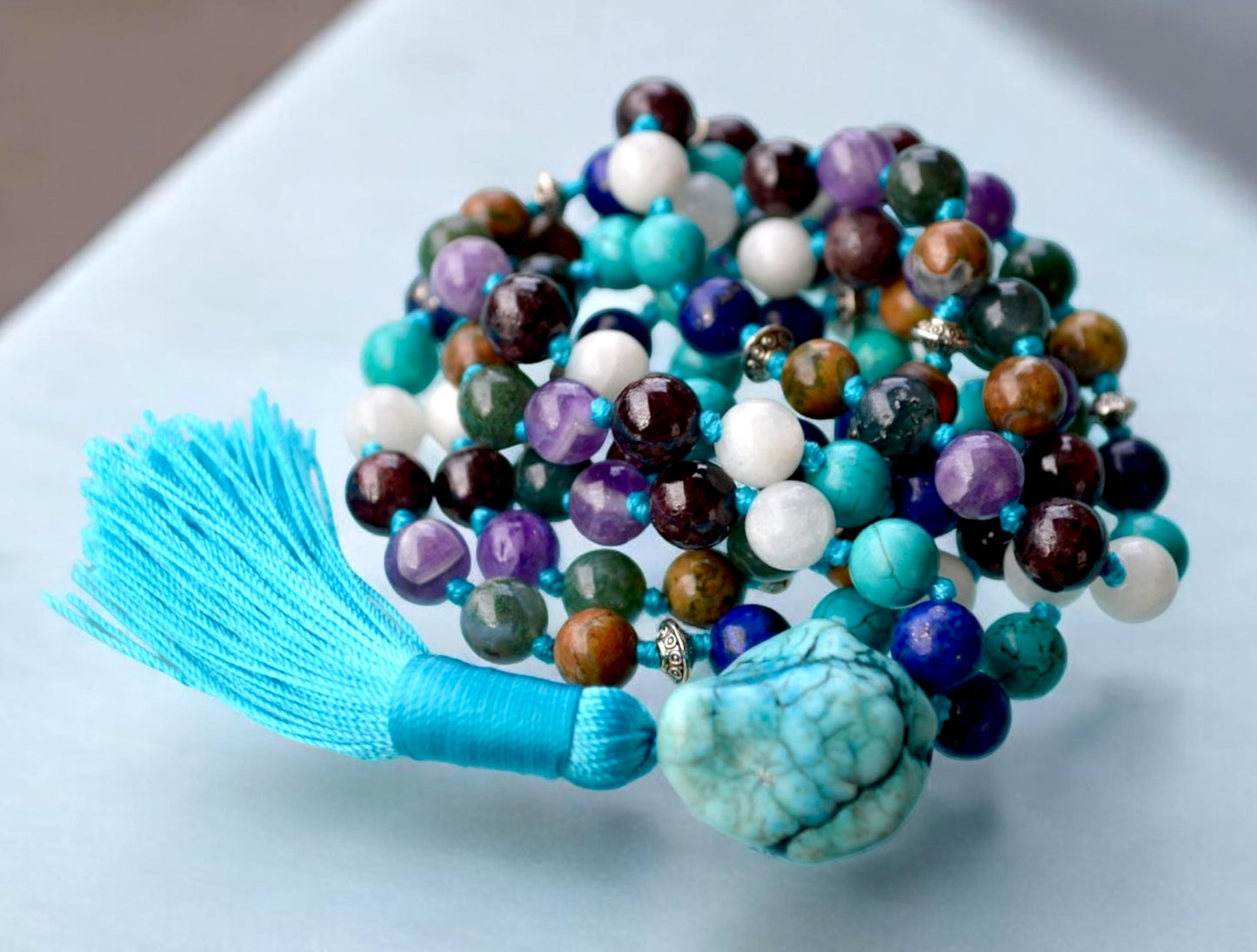 Ultimate Zodiac Mala Necklace | Hand-Knotted 108 Beads | ASTRA Collection