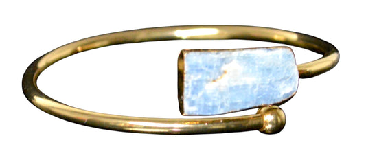 Celestial Kyanite Bangle | 18K Gold Plated | ALIGN & LUMA Collection