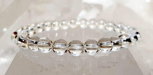 Harness the Power of Clarity: Crystal Quartz Stretch Bracelet | Leo Sun Sign | Crown Chakra