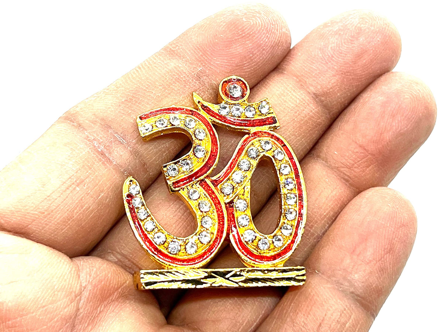 Auspicious Om Aum Sign - For Peace, Harmony, Tranquility - Positive Energy Generator - Repels Negative Energy, Fear, Bad Omen - Approx Size 1.5 Inches