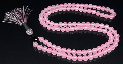 Handmade Agate Mala Beads Necklace with Black Onyx Guru Bead – 108 Beads – 8mm – Multicolor Options – Chakra Balancing & Zodiac Birthstone – Meditation Jewelry