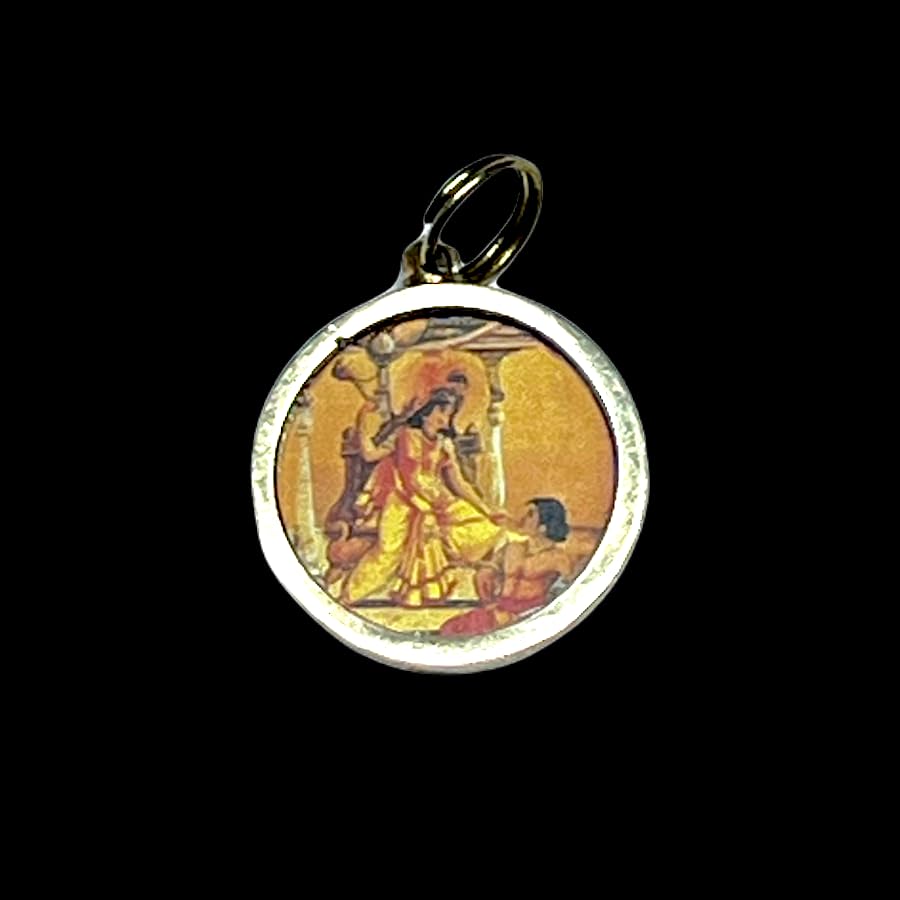 Baglamukhi Yantra Kavach Pendant - For Protection, Victory, Removing Obstacles, Confidence & Success - Embrace Inncer Strength
