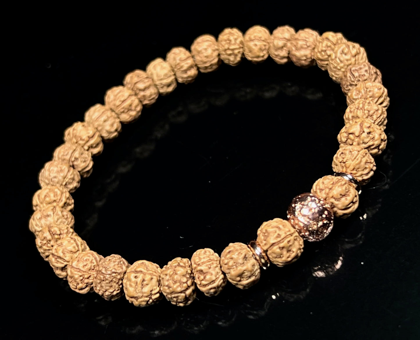 Lava Rock  & Rudraksha Bracelet  | Throat & Root Chakra Healing | Taurus & Libra