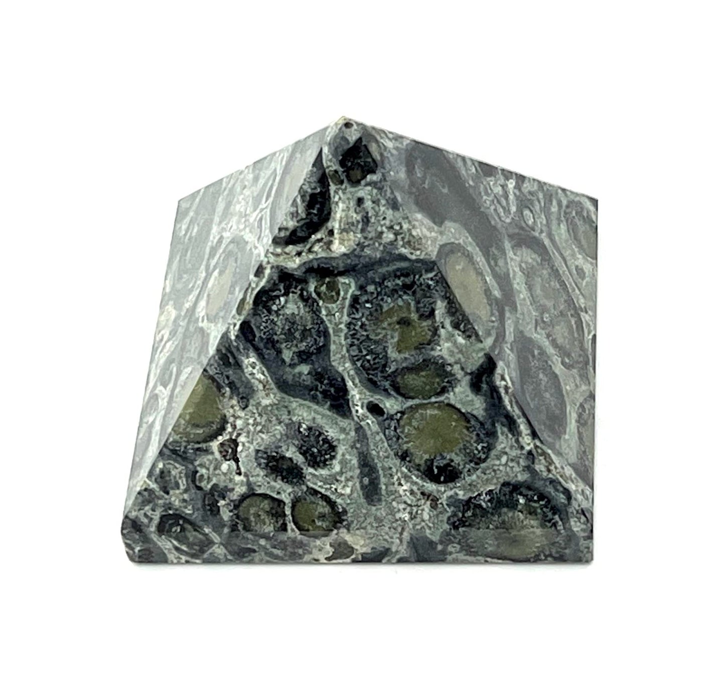 Kambaba Jasper Crystal Pyramid | 2-Inch Stone of Grounding | TATTVA Collection