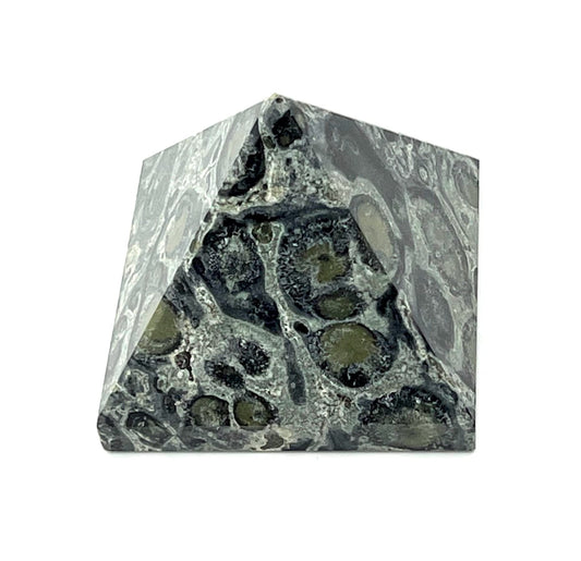 Kambaba Jasper Crystal Pyramid | 2-Inch Stone of Grounding | TATTVA Collection