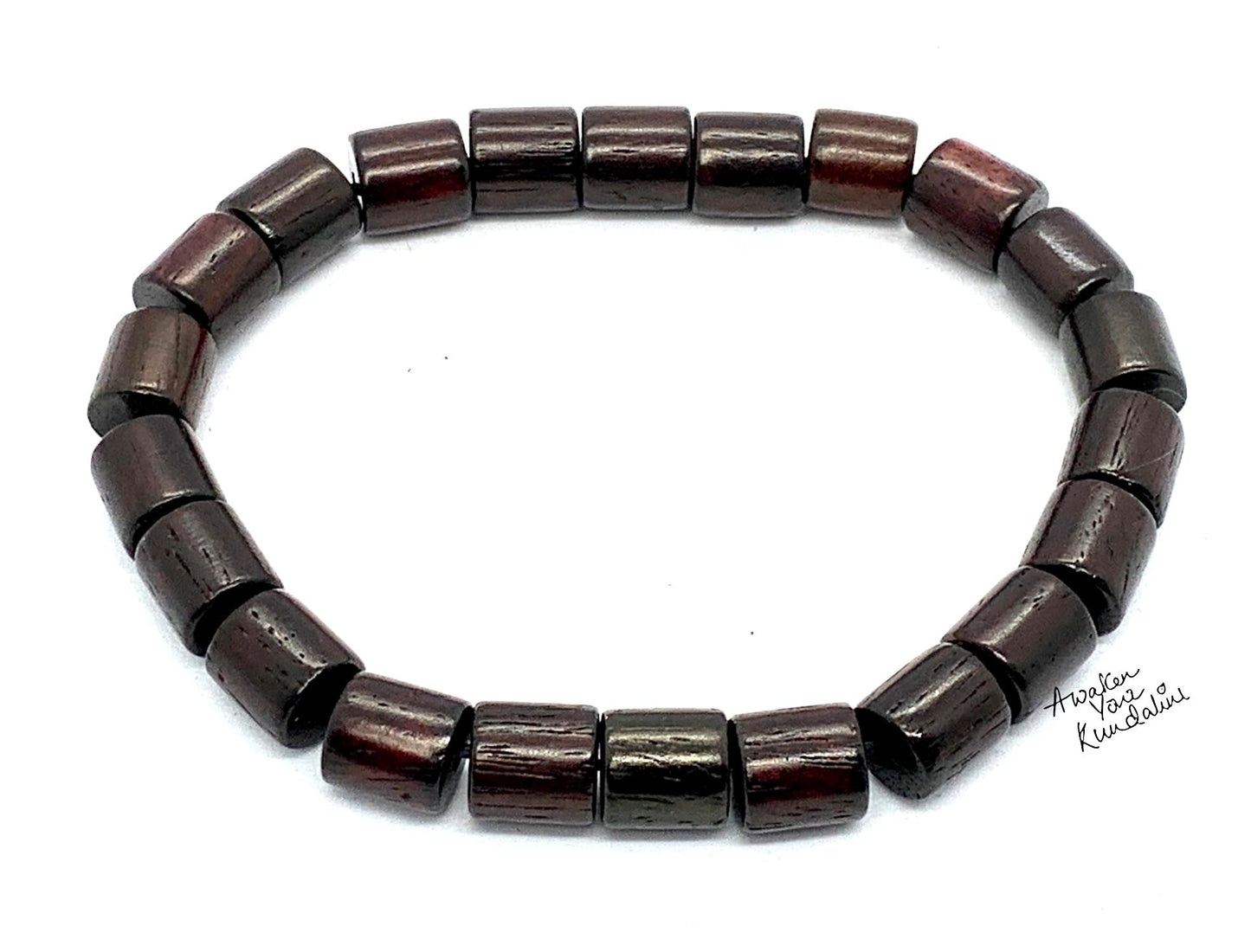 Cylindrical Rosewood Beaded Bracelet | ARANYA Collection