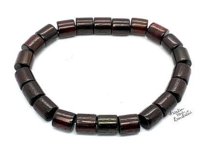 Cylindrical Rosewood Beaded Bracelet | ARANYA Collection