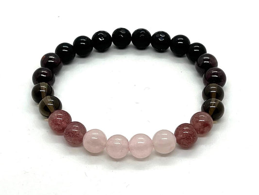 Capricorn Birthstone Bracelet (8mm) - Cultivate Balance & Manifest Dreams - Multi-Chakra Alignment - Wrist Size 7.5 Inches
