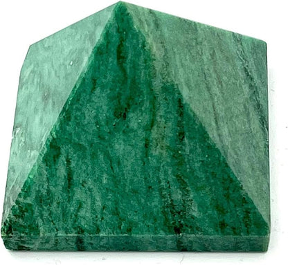 Green Jade Crystal Pyramid | 2-Inch Heart Chakra Healing | TATTVA Collection
