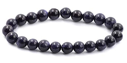 Blue Goldstone Stretch Bracelet | Throat Chakra | TARA Collection