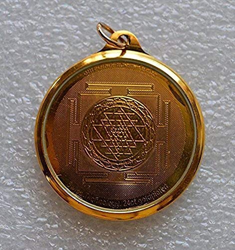 AWAKEN YOUR KUNDALINI Sri Maha Lakshmi Yantra Pendant, 1.25 Inches, Universal Sun Sign, Root Chakra Association