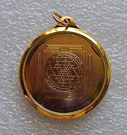 AWAKEN YOUR KUNDALINI Sri Maha Lakshmi Yantra Pendant, 1.25 Inches, Universal Sun Sign, Root Chakra Association