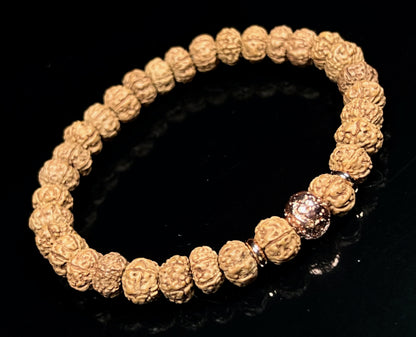 Lava Rock  & Rudraksha Bracelet  | Throat & Root Chakra Healing | Taurus & Libra