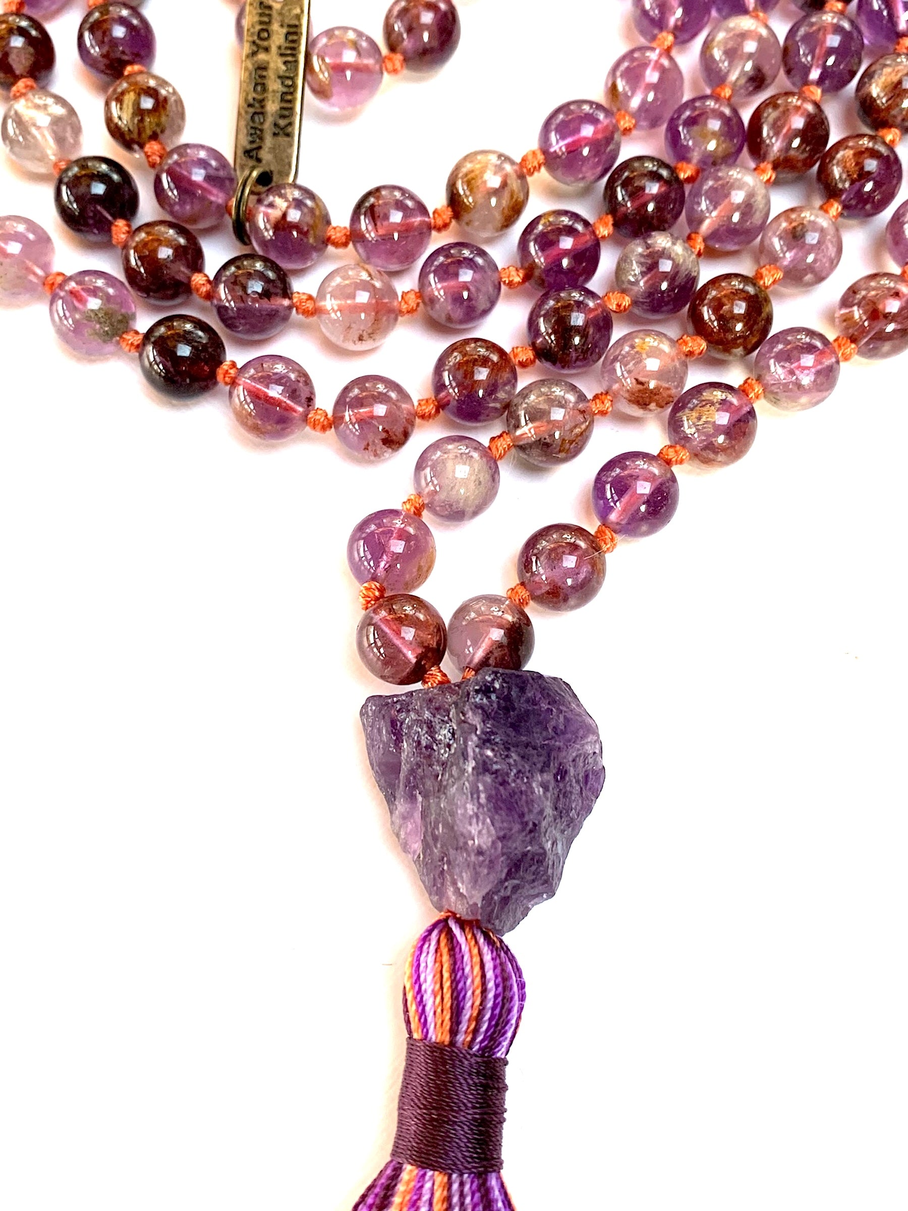 Complete view of 108 bead Celestial Ascension Mala for spiritual awakening and meditation by AYK
