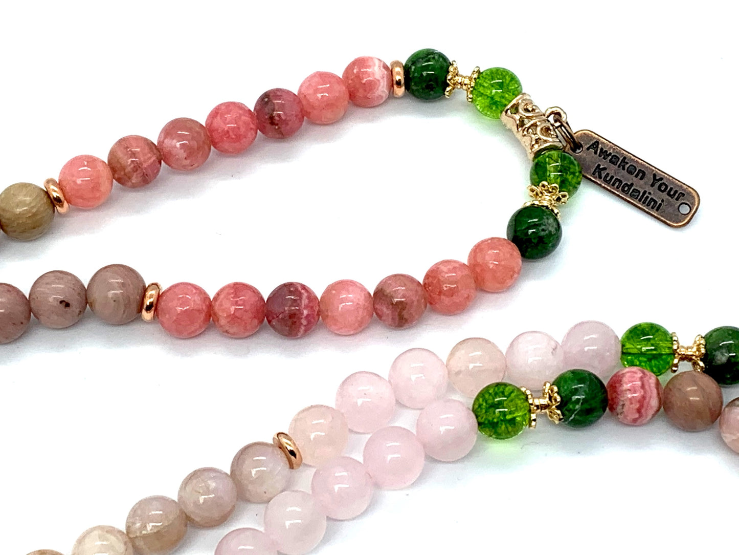 Self Love Mala Necklace AMARA Collection luxury spiritual jewelry by Awaken Your Kundalini
