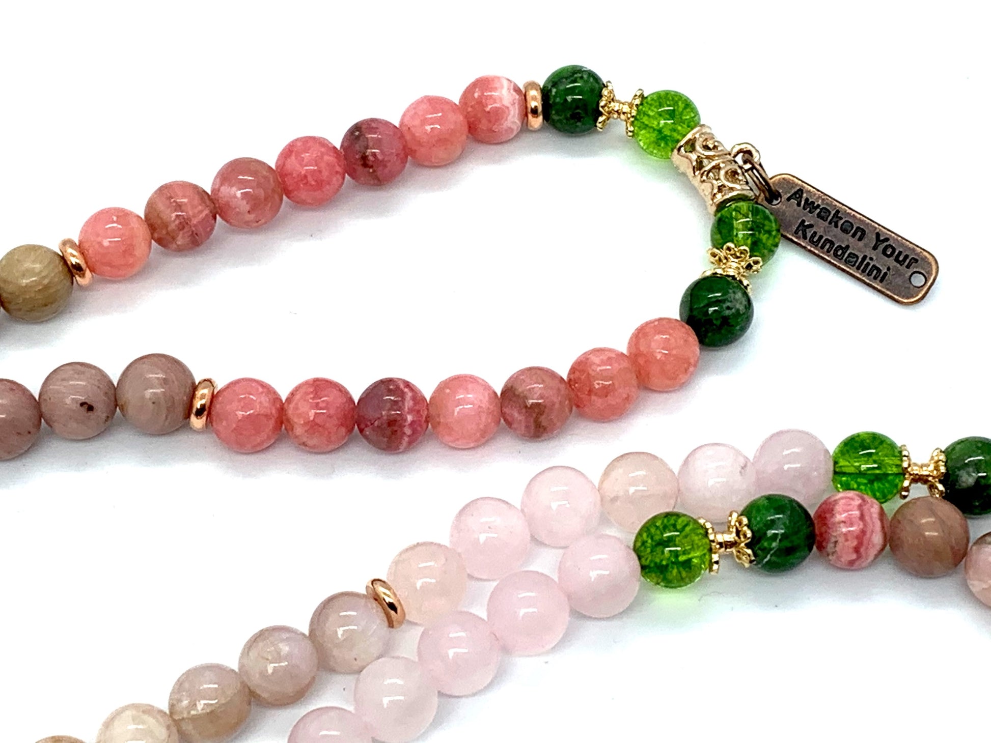 Self Love Mala Necklace AMARA Collection luxury spiritual jewelry by Awaken Your Kundalini