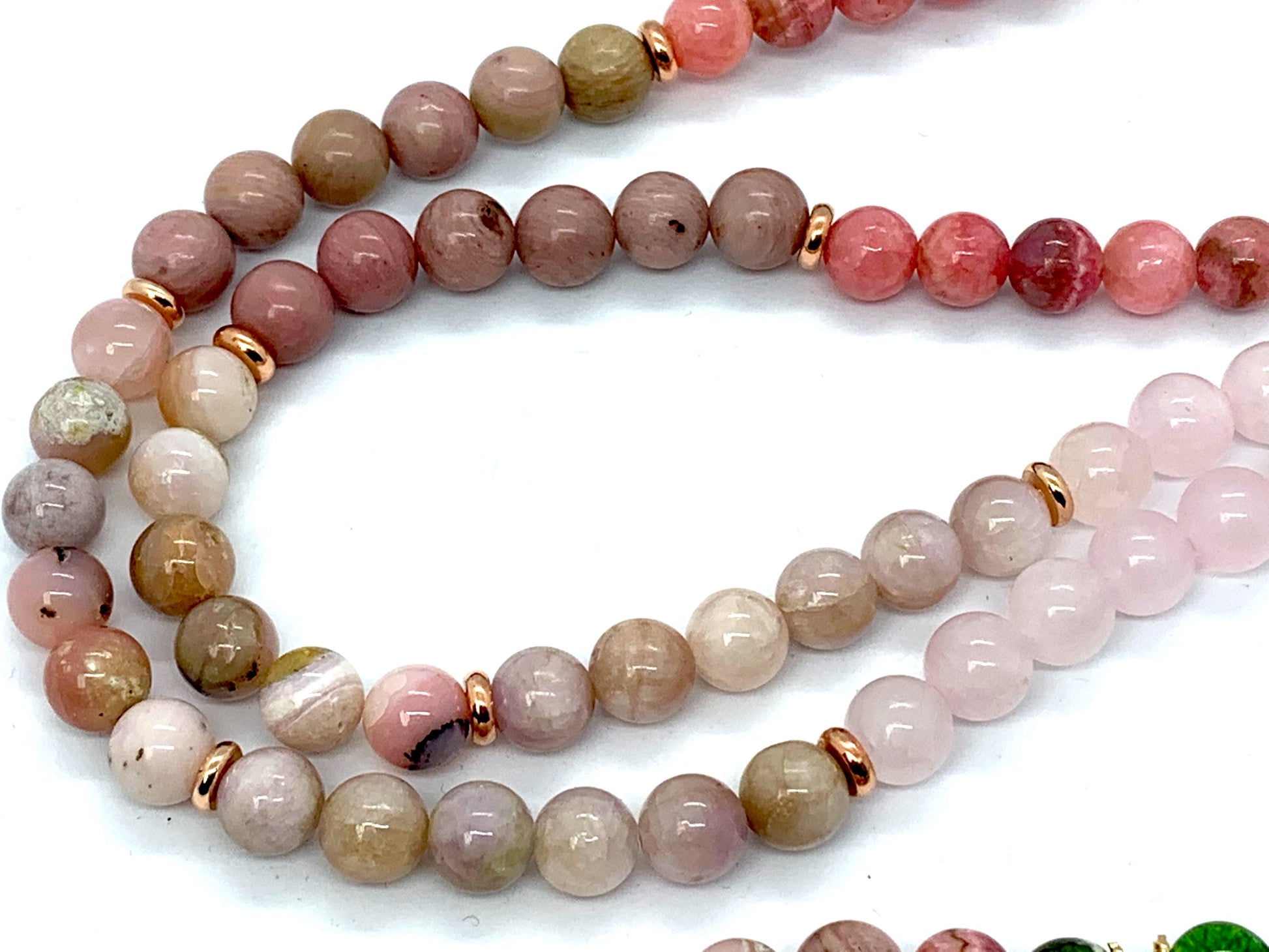 Heart chakra healing Self Love Mala with seven sacred gemstones for self-acceptance and compassion