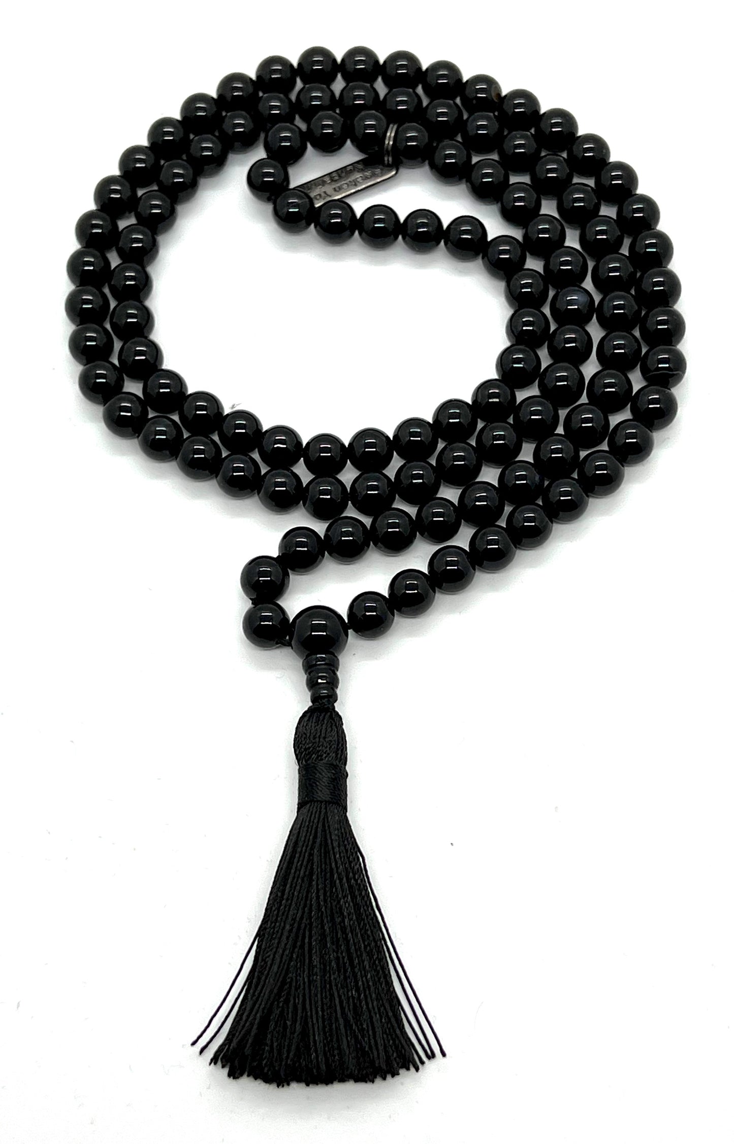 Black Tourmaline Mala Necklace | 108 Beads | VESTA Collection by AYK
