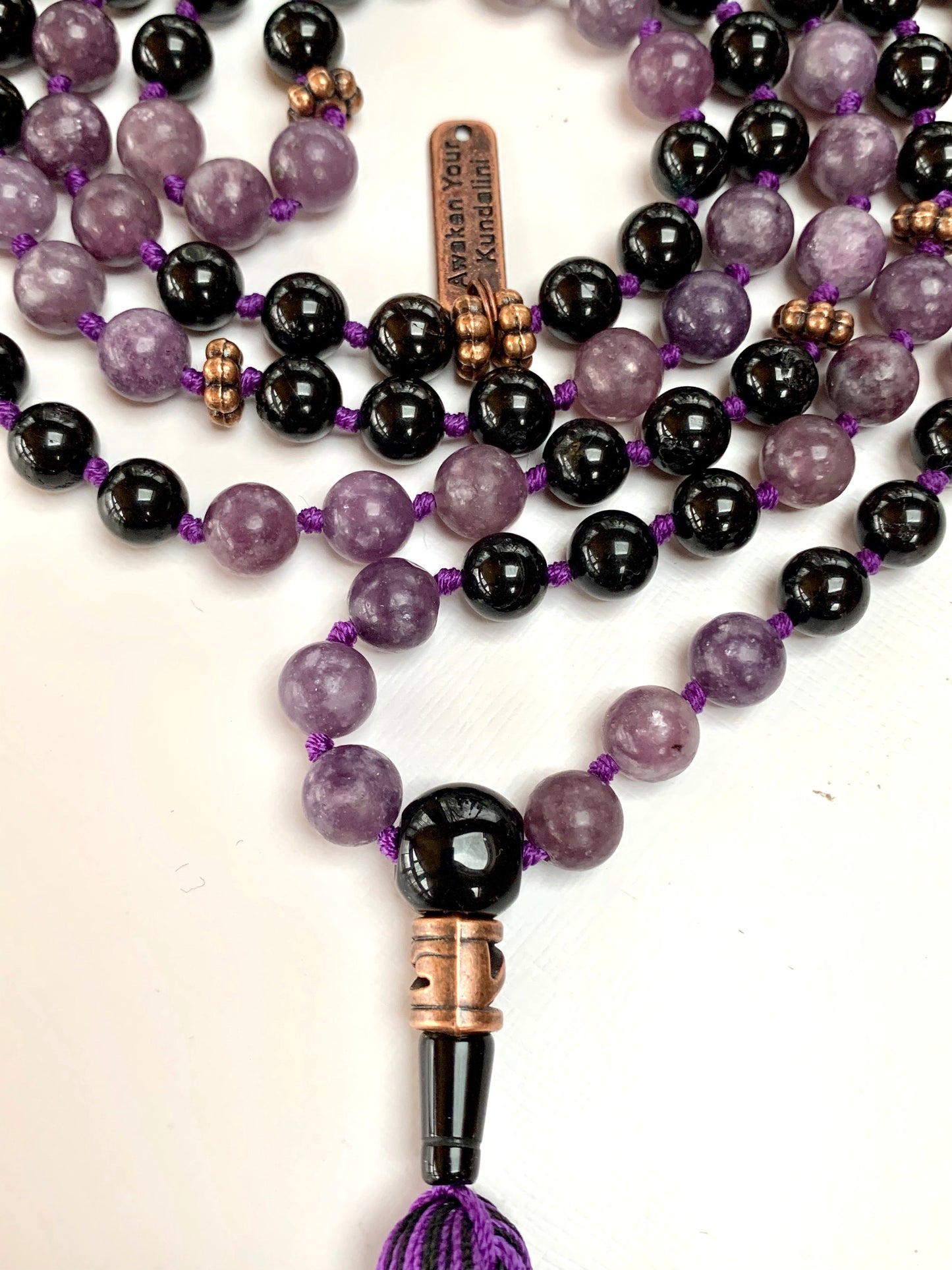 Black Tourmaline Mala Necklace | 108 Beads | VESTA Collection by AYK