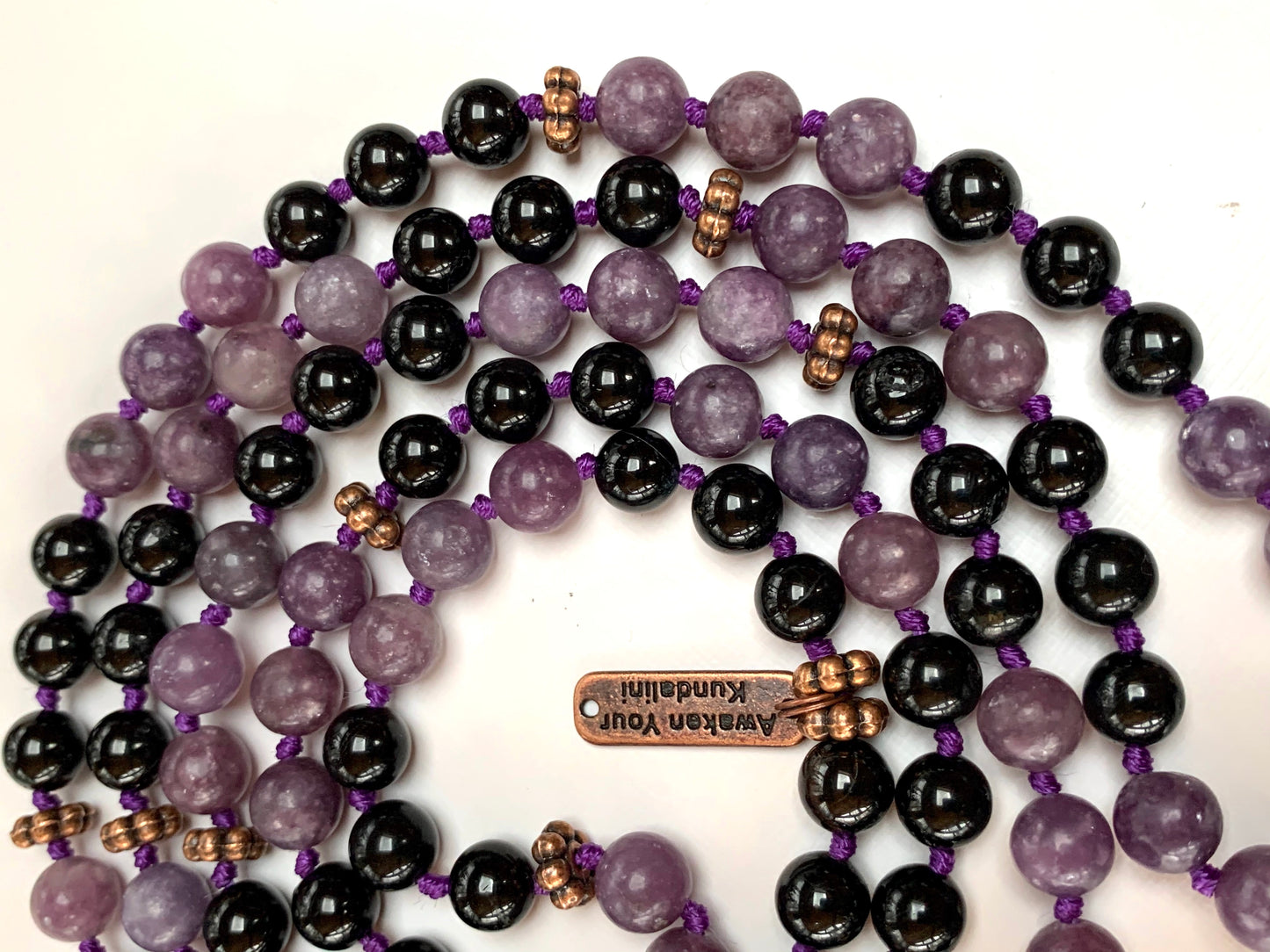 Black Tourmaline Mala Necklace | 108 Beads | VESTA Collection by AYK