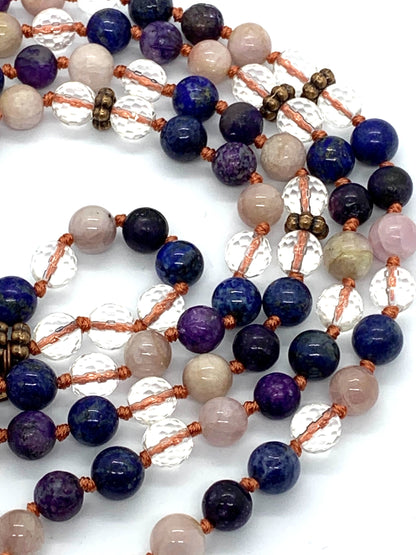 Celestial Vision Mala Necklace ASTRA-inspired design for cosmic energy and inner wisdom