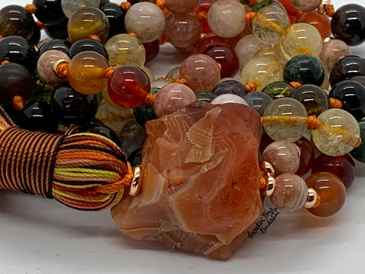 Ultimate Leo Zodiac Mala Necklace | 108 Beads | ASTRA Collection