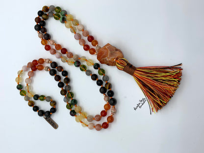 Ultimate Leo Zodiac Mala Necklace | 108 Beads | ASTRA Collection