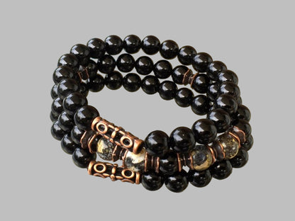 Black Tourmaline Set of 3 Bracelets | VESTA Collection