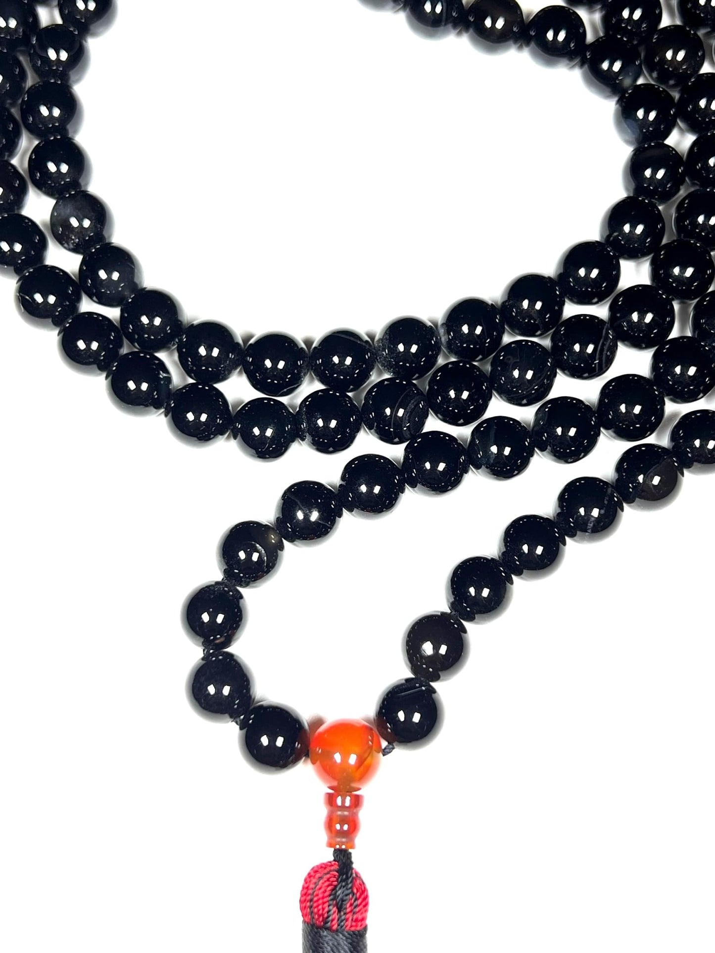 Grounding Mala Necklace – Red Tiger’s Eye, Tourmaline & Jasper | VESTA